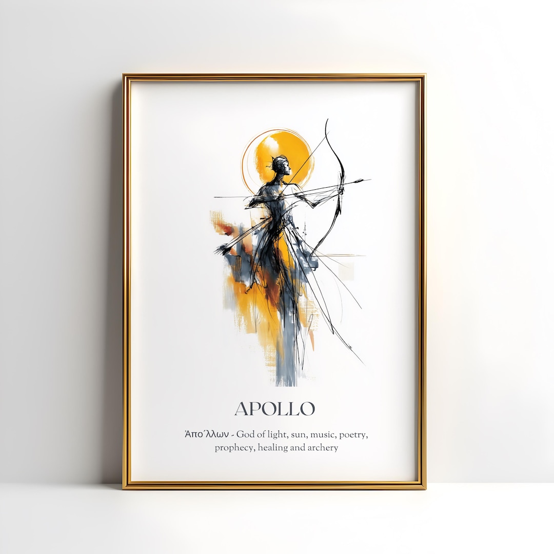 Apollo Print, Greek Mythology Art - Etsy
