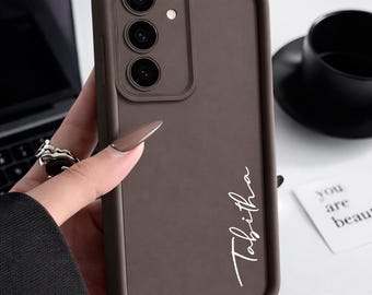 Personligt namntelefonskal mjukt silikon för Samsung Galaxy