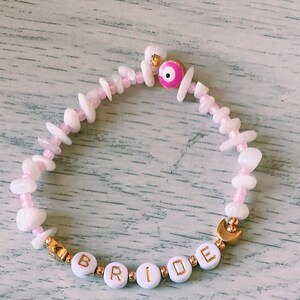 Crystal beaded ‘Bride’ bracelet
