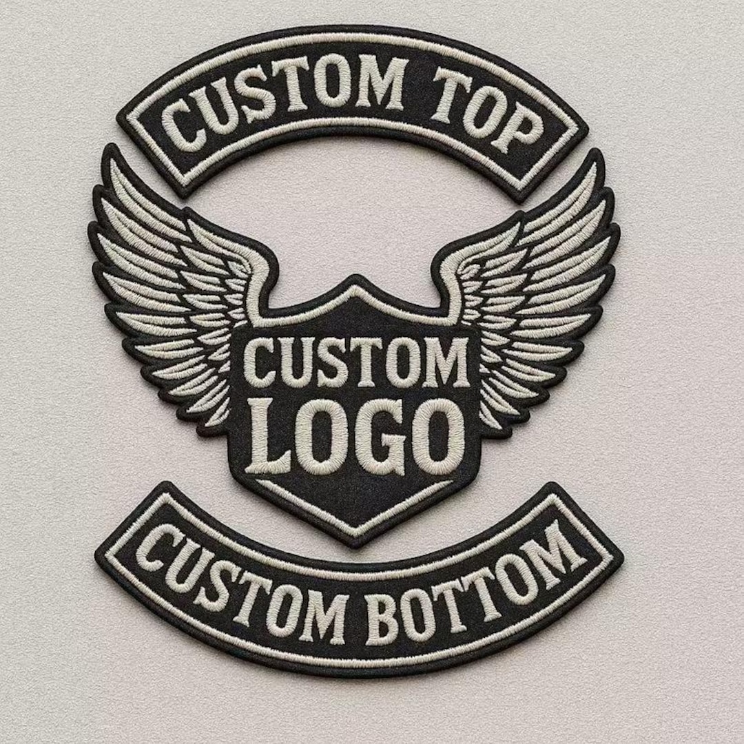 Motorcycle Club Back Patches Custom Motorcycle Back Patch Set – Embroidered MC Club Vest Patches - Etsy