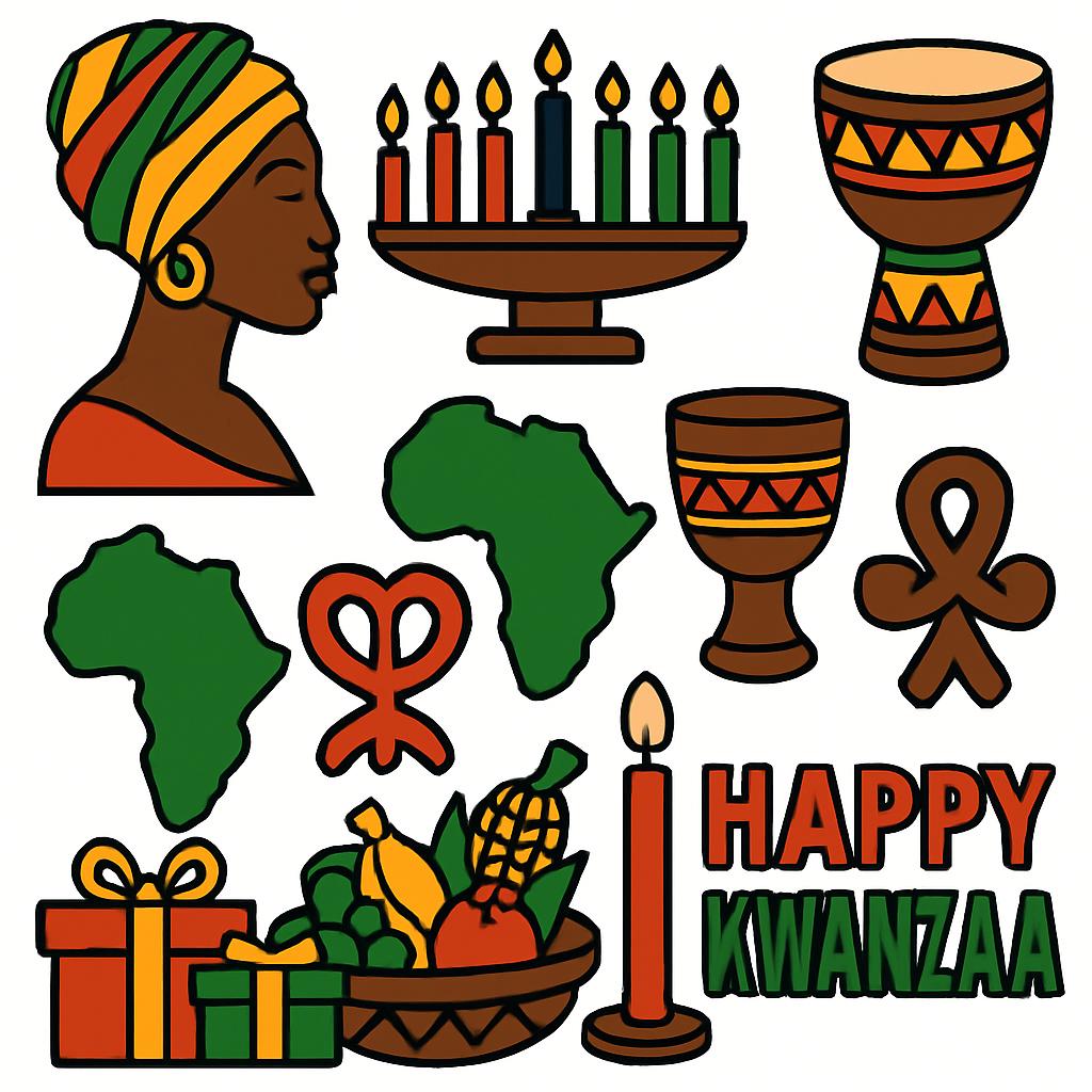 Kwanzaa Clipart Bundle | Afrocentric PNG Art (digital Download) - Etsy