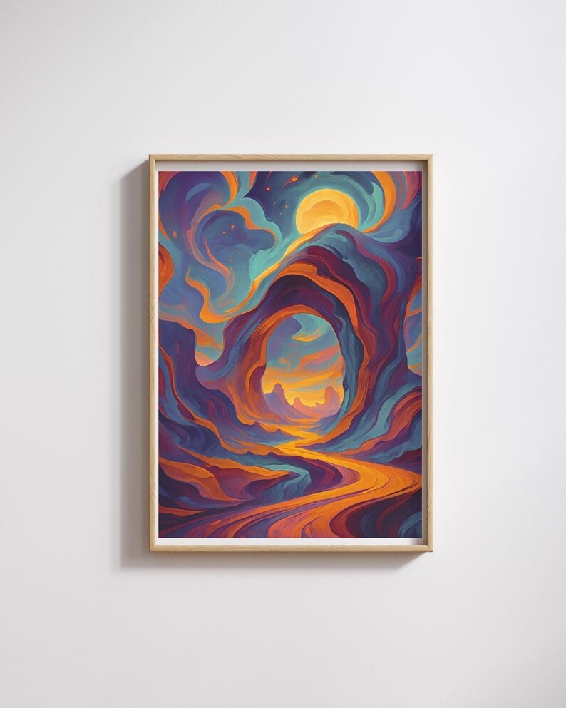 Colorful Digital Poster - Printable Wall Art - Modern Vibrant Home ...