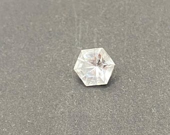 1ct 5.5mm lab grown White sapphire hexagon