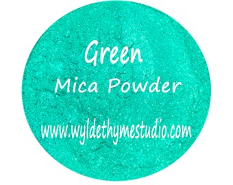 Green Mica Powder - Mica Powder | Bath Bomb Dye | Soap Dye | Craft Dye | Green Mica | Premium Dye | Concentrated Dye | Aurora Dyz Mica