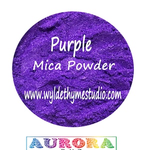 Purple Mica Powder - Mica Powder | Bath Bomb Dye | Soap Dye | Craft Dye | Purple Mica | Premium Dye | Concentrated Dye | Aurora Dyz Mica