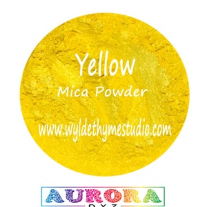 Polvere di mica gialla - Polvere di mica / Tintura per bomba da bagno / Tintura per sapone / Tintura artigianale / Mica gialla / Tintura Premium / Tintura concentrata / Aurora Dyz Mica