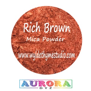 Reiches Braun Mica Powder - Mica Powder | Badebombenfärbung | Seifenfarbe | Handgefärbt | Bown Glimmer | Premium Färbung | Konzentrierter Farbstoff | Aurora Dyz Glimmer