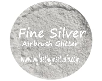 Fine Silver Glitter - Airbrush Glitter | Biodegradable Glitter | Plastic Free | Bath Bombs | Soap | Crafts | Nail Art | Cosmetic Glitter