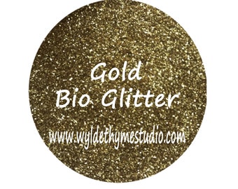 Gold Bio Glitter - Airbrush Glitter | Biodegradable Glitter | Plastic Free | Bath Bombs | Soap | Crafts | Nail Art | Cosmetic Glitter