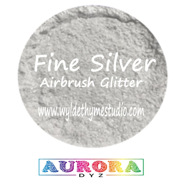 Feines Silber Glitzer - Airbrush Glitter | Biologisch abbaubarer Glitzer | Plastikfrei | Badebomben | Seife | Kunsthandwerk | Nailart | Kosmetik Glitzer