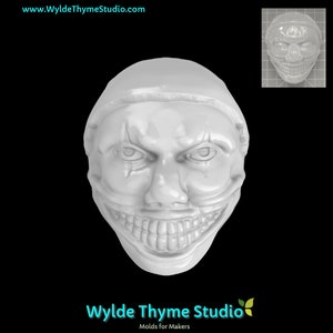 Twisty Clown Mold - 3.45&quot; Plastic Mold | Soap Mold | Resin Mold | Craft Mold | Treat Mold | Bath Bomb Mold | Chocolate Mold | Plaster Mold