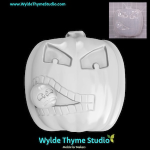 Pumpkin Eater Mold - 3.00&quot; Plastic Mold | Bath Bomb Mold | Soap Mold | Resin Mold | Craft Mold | Treat Mold | Chocolate Mold | Plaster Mold