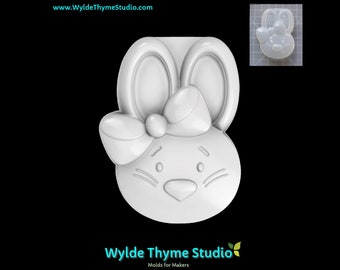 Girl Bunny Mold - Moule en plastique pour bombe de bain | Moule à savon | Moule en résine | Moule artisanal | Moule en plâtre | Moule à chocolat | Moule Lapin de Pâques