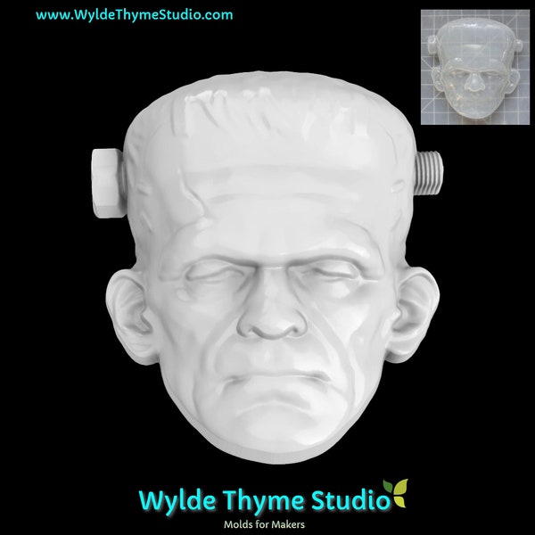 Frankenstein Mold - 3.5" Chocolate Mold | Soap Mold | Resin Mold | Craft Mold | Bath Bomb Mold | Treat Mold | Plaster Mold | Halloween Mold