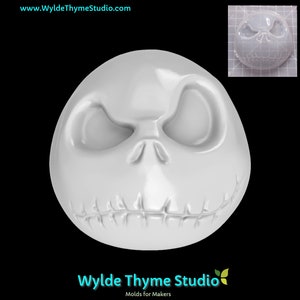 Jack Xmas Mold Style 2 - 3.5&quot; Craft Mold | Soap Mold | Resin Mold | Chocolate Mold | Bath Bomb Mold | Treat Mold | Plaster Mold | Halloween