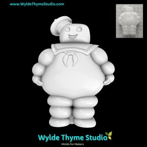 Marshmallow Man Mold - 3.75&quot; Plastic Mold | Craft Mold | Soap Mold | Resin Mold | Chocolate Mold | Bath Bomb Mold | Treat Mold | S&#39;more Mold