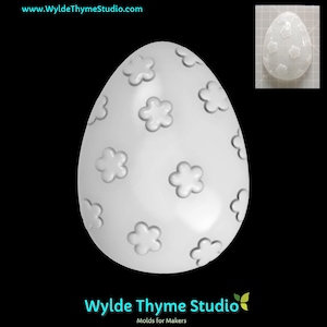 Daisy Egg Mold - 4.5&quot; Craft Mold | Soap Mold | Resin Mold | Chocolate Mold | Bath Bomb Mold | Treat Mold | Plaster Mold | Easter Egg Flower
