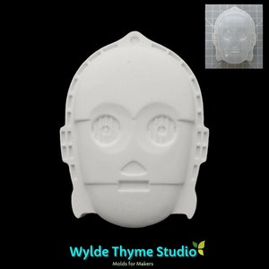 Moule Star Wars C-3PO - Moule en plastique 3,50" | Moule à savon | Moule en résine | Moule artisanal | Moule pour bombe de bain | Moule à friandises | Star Wars | Jedi | Espace