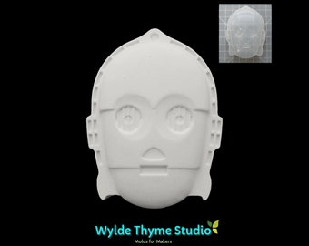 Star Wars C-3PO Mold - 3.50" Plastic Mold | Soap Mold | Resin Mold | Craft Mold | Bath Bomb Mold | Treat Mold | Star Wars | Jedi | Space