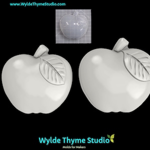 Apple Mold  - Craft Mold | Food Mold | Soap Mold | Resin Mold | Craft Mold | Treat Mold | Chocolate Mold | Plaster Mold | Fall Fruit Apple
