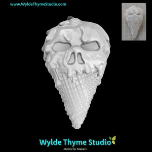 Schädel Zapfenform - Schokoladenform | Seifenform | Resin Gießform | Gießform | Gießform Badebombe | Leckerliform | Gipsform | Halloween-Eiscreme