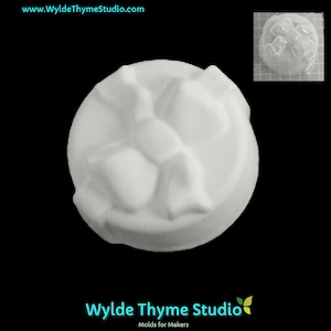 Presente molde redondo - molde de plástico para bombas de baño / molde de jabón / molde de resina / molde artesanal / molde de bomba de baño / molde de bomba de baño presente