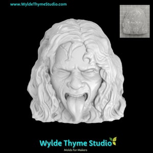 Regan MacNeil Mold - 3.25&quot; Horror Mold | Soap Mold | Resin Mold | Craft Mold | Bath Bomb Mold | Plaster Mold | Halloween Mold