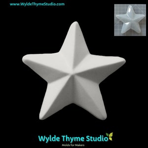 Christmas Star Mold - 4&quot; Chocolate Mold | Resin Mold | Bath Bomb Mold | Treat Mold | Plaster Mold | Craft Mold | Star Mold | Soap Mold