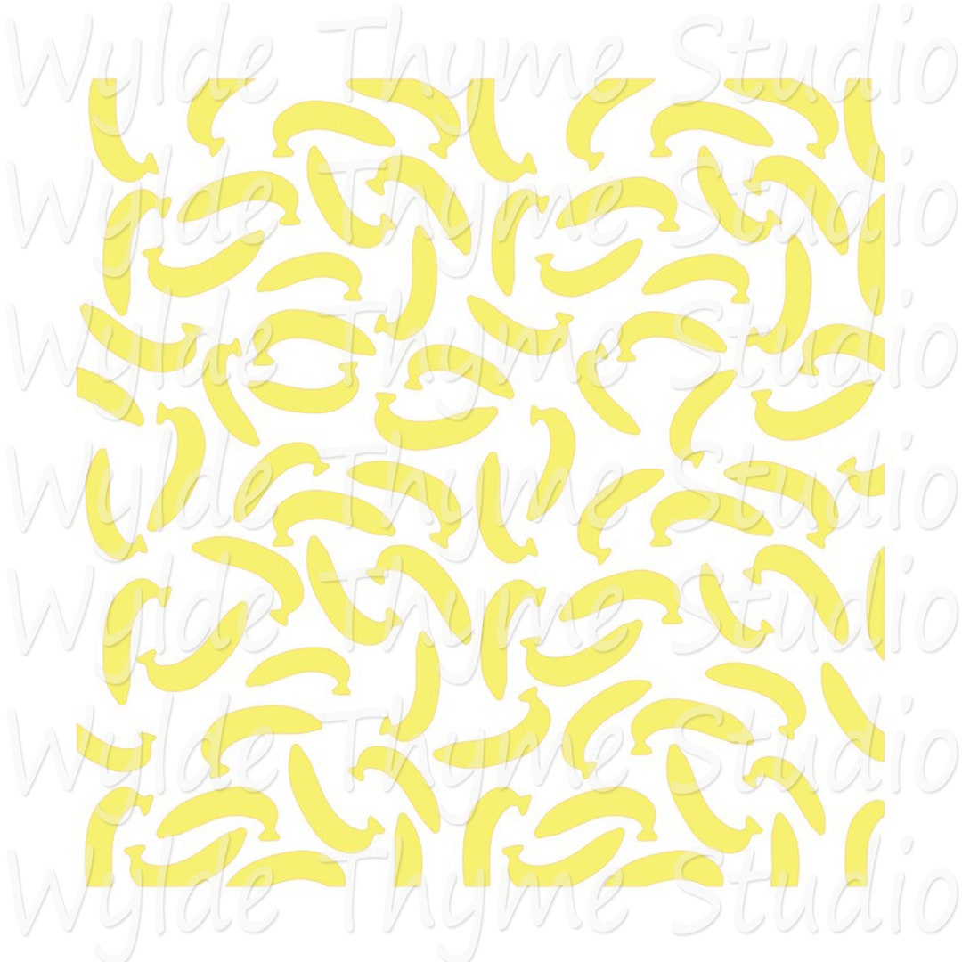 Bananas Background Stencil Craft Stencil Airbrush Stencil - Etsy