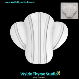 Cactus Mold Style 2 - 3.30&quot; Bath Bomb Mold | Chocolate Mold | Soap Mold | Resin Mold | Craft Mold | Treat Mold | Plaster Mold | Oreo Mold
