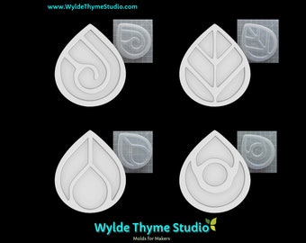 Elements Mold  - Plastic Mold for Bath Bombs | Soap Mold | Resin Mold | Craft Mold | Bath Bomb Mold | Plastic Mold | Air Earth Wind Fire
