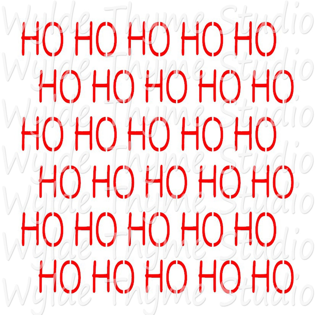 Ho Ho Ho Stencil Craft Stencil Airbrush Stencil Cookie - Etsy