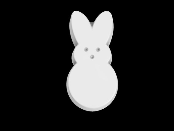 Marshmallow Bunny Silicone Mold 6” T x 3” W x 1” D – esquaredscents
