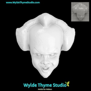 Penny Clown Mold - 3.5&quot; Chocolate Mold | Soap Mold | Resin Mold | Craft Mold | Bath Bomb Mold | Treat Mold | Plaster Mold | Halloween Mold