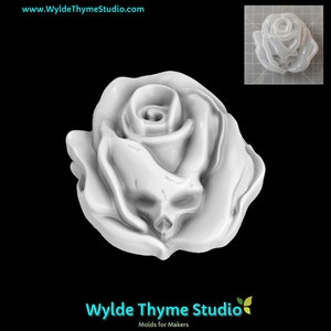 Deadly Rose Mold - 3&quot; Chocolate Mold | Soap Mold | Resin Mold | Craft Mold | Bath Bomb Mold | Treat Mold | Plaster Mold | Halloween Rose