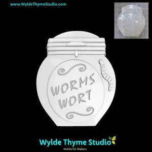 Molde para pote de mosto Worms - Molde para artesanato de 7,5 cm | Molde para sabonete | Molde para chocolate | Molde para bomba de banho | Molde para guloseimas | Molde para gesso | Molde para chocolate