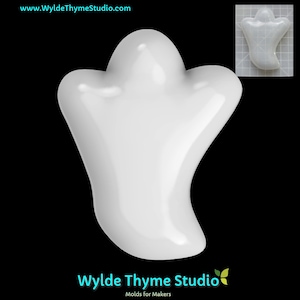 Chubby Ghost Mold - 4&quot; Chocolate Mold | Soap Mold | Resin Mold | Craft Mold | Bath Bomb Mold | Treat Mold | Plaster Mold | Halloween Ghost