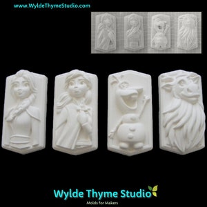 Frozen Character Mold - 5.0" Chocolate Mold | Soap Mold | Resin Mold | Craft Mold | Bath Bomb Mold | Treat Mold | Plaster Mold | Movie Mold