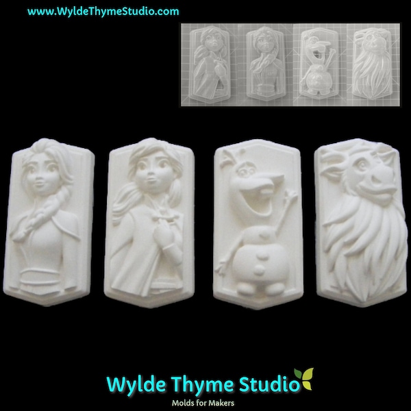 Frozen Character Mold - 5,0" Chocoladevorm | Zeepvorm | Harsvorm | Ambachtelijke vorm | Badbomvorm | Behandelvorm | Gipsvorm | Filmvorm