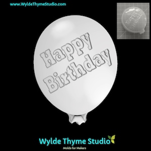 "Happy Birthday Ballon Gießform - 8,5 cm"