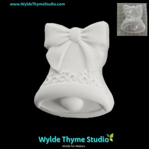 Bell Mold - 3.55" Craft Mold | Soap Mold | Resin Mold | Chocolate Mold | Bath Bomb Mold | Treat Mold | Plaster Mold | Christmas Bell Mold