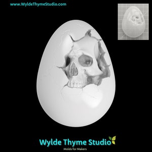Rotten Egg Mold - 3.50&quot; Craft Mold | Soap Mold | Resin Mold | Chocolate Mold | Bath Bomb Mold | Treat Mold | Plaster Mold | Easter Egg