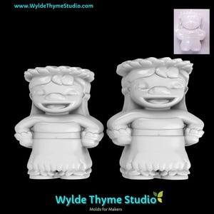 Hawaiian Girl Mold - Craft Mold | Soap Mold | Resin Mold | Chocolate Mold | Bath Bomb Mold | Plaster Mold | Animated Cartoon Mold