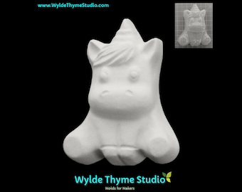 Chubby Unicorn Mold - Plastic Mold for Bath Bombs | Soap Mold | Resin Mold | Craft Mold | Bath Bomb Mold | Plastic Unicorn Bath Bomb Mold