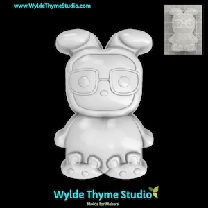 Ralphie Bunny Suit Mold - 3.55&quot; Craft Mold | Soap Mold | Resin Mold | Chocolate Mold | Bath Bomb Mold | Hot Cocoa Bomb | Christmas Story