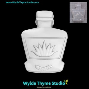 Tequila Bottle Mold - 3,35&quot; Badbomvorm | Chocoladevorm | Zeepvorm | Harsvorm | Ambachtelijke vorm | Gipsvorm | Oreo-vorm | Cinco de Mayo