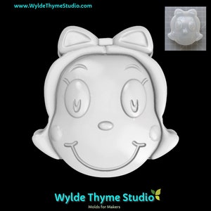 Cindy Lou Mold  - 2.95&quot; Craft Mold | Soap Mold | Resin Mold | Chocolate Mold | Bath Bomb Mold | Treat Mold | Plaster Mold | Christmas