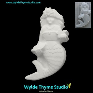 Mermaid Mold - 6&quot; Plastic Mold | Soap Mold | Resin Mold | Craft Mold | Bath Bomb Mold | Chocolate Mold | Plaster Mold | Treat Mold