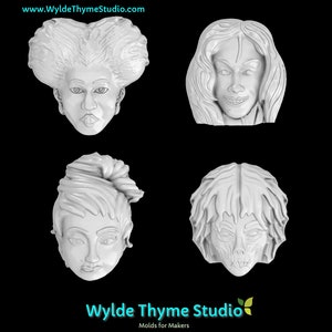 HP Witch Mold - Bath Bomb Mold | Soap Mold | Resin Mold | Craft Mold | Treat Mold | Chocolate Mold | Plaster Mold | Witch | Halloween