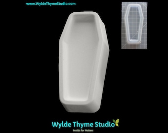 Coffin Mold - 5.30" Craft Mold | Soap Mold | Resin Mold | Chocolate Mold | Bath Bomb Mold | Treat Mold | Plaster Mold | Halloween Mold